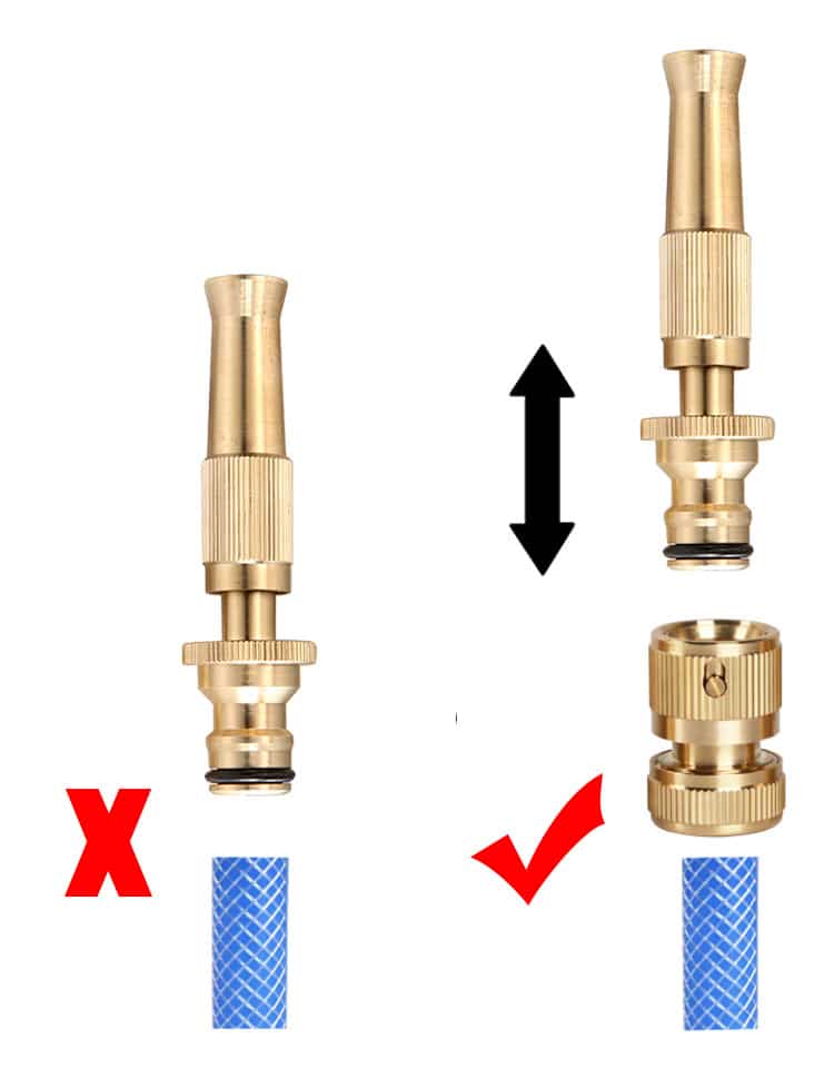 High-Pressure Copper Direct Spray Gun – Adjustable Water Nozzle for Cleaning & Gardening