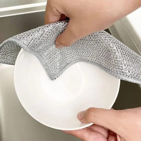 Wire Dish Washing Cloths – Multi-Purpose Non-Scratch Scrubbing Rags for Kitchen Cleaning