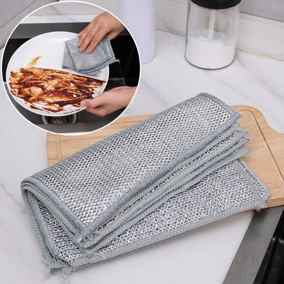 Wire Dish Washing Cloths – Multi-Purpose Non-Scratch Scrubbing Rags for Kitchen Cleaning