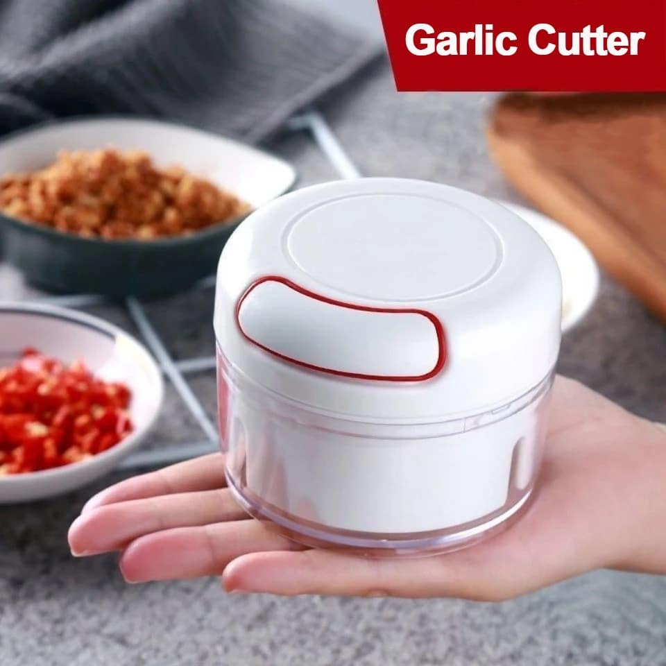 Hand-Pulled Garlic Grinder – Manual Mini Food Chopper & Mixer