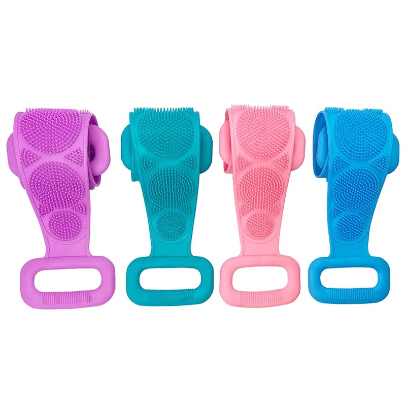 Silicone Body & Back Scrubber – Exfoliating Bath Brush with Massage Sponge