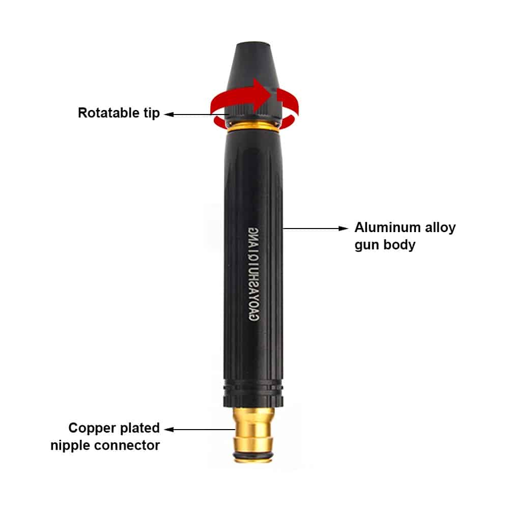 Multifunctional Adjustable Metal Spray Gun Nozzle – High Pressure for Car Wash & Gardening