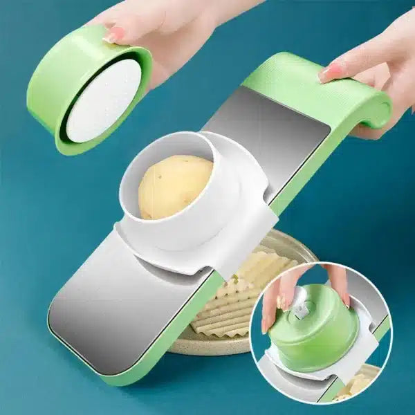 Multifunctional Vegetable Cutter & Grater – 2-in-1 Peeler and Slicer for Fruits & Vegetables (Random Color)